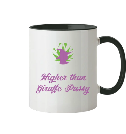 CBD Hexe Tasse "Higher than Giraffe Pussy" - Tasse zweifarbig CBD Hexe Onlinehandel