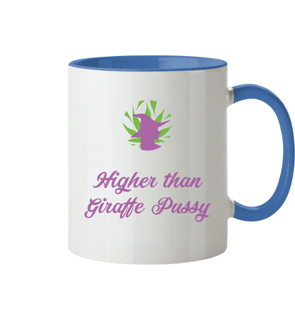 CBD Hexe Tasse "Higher than Giraffe Pussy" - Tasse zweifarbig CBD Hexe Onlinehandel