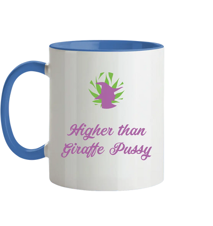 CBD Hexe Tasse "Higher than Giraffe Pussy" - Tasse zweifarbig CBD Hexe Onlinehandel