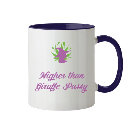 CBD Hexe Tasse "Higher than Giraffe Pussy" - Tasse zweifarbig CBD Hexe Onlinehandel