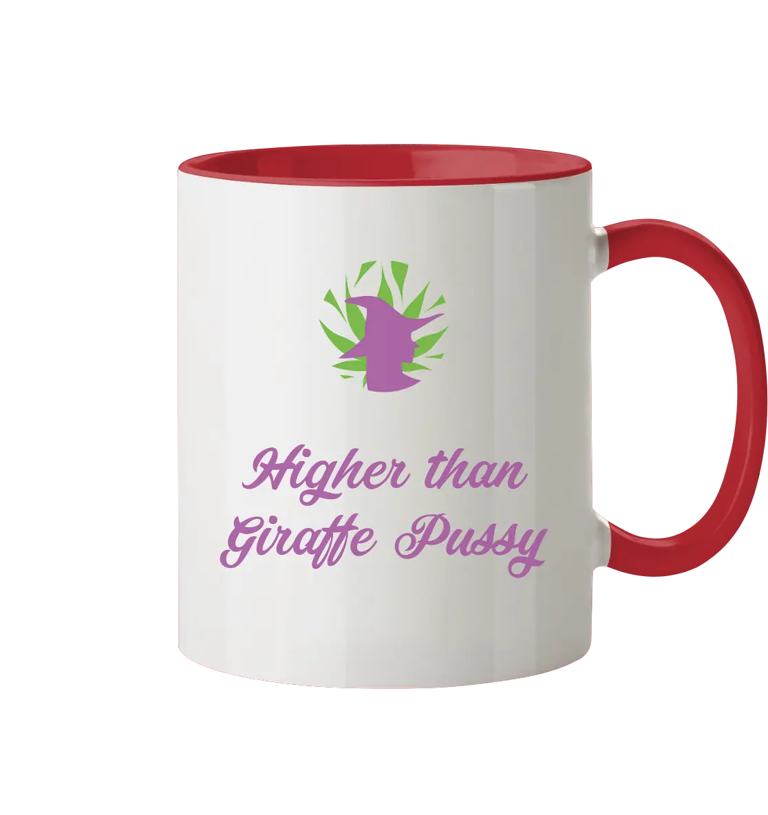 CBD Hexe Tasse "Higher than Giraffe Pussy" - Tasse zweifarbig CBD Hexe Onlinehandel