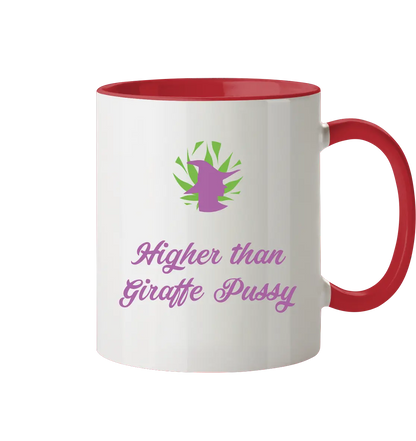 CBD Hexe Tasse "Higher than Giraffe Pussy" - Tasse zweifarbig CBD Hexe Onlinehandel