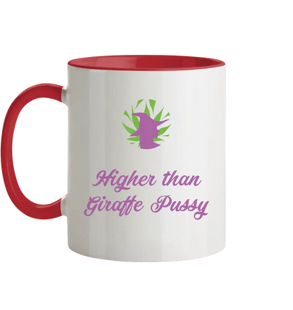 CBD Hexe Tasse "Higher than Giraffe Pussy" - Tasse zweifarbig CBD Hexe Onlinehandel