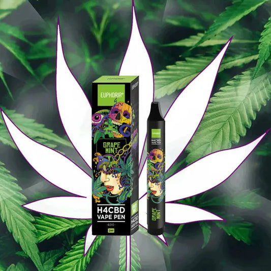 H4CBD Vape Pen Grape Mint - 50% H4CBD - 2ml - 600 Züge