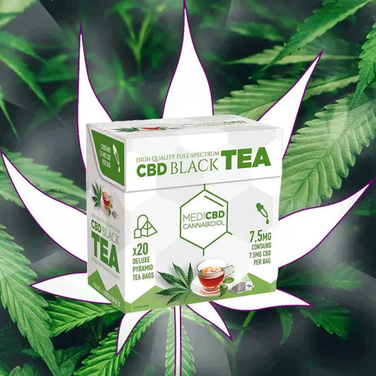 Neu! Medi Black CBD Tea - 7,5mg CBD pro Beutel - CBD Hexe Onlinehandel